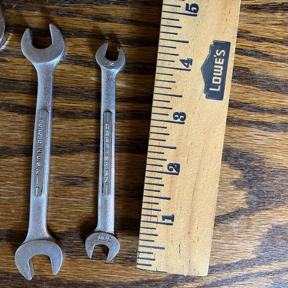 Vintage Craftsman Double Open Wrench Set Forged in USA Set of 5 - Picture 8 of 9